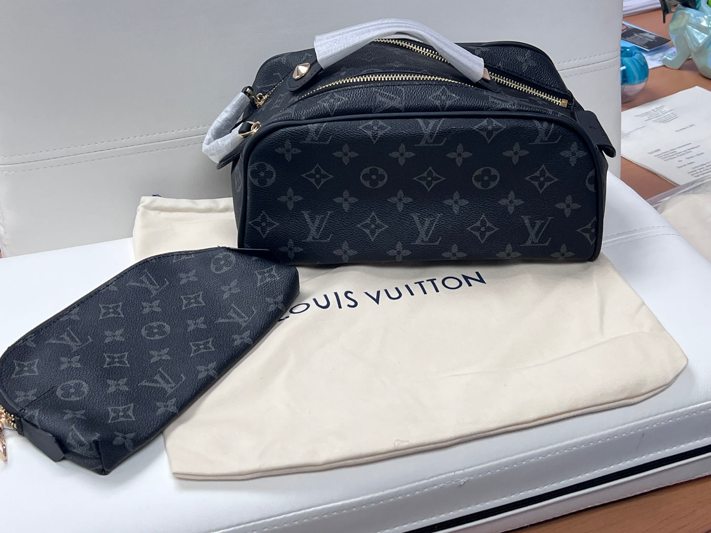 Monogram Makeup Bag Set