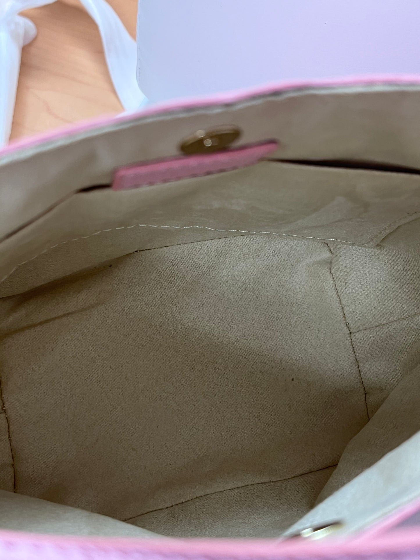 Pink Bucket Bag w/ Small Clutch