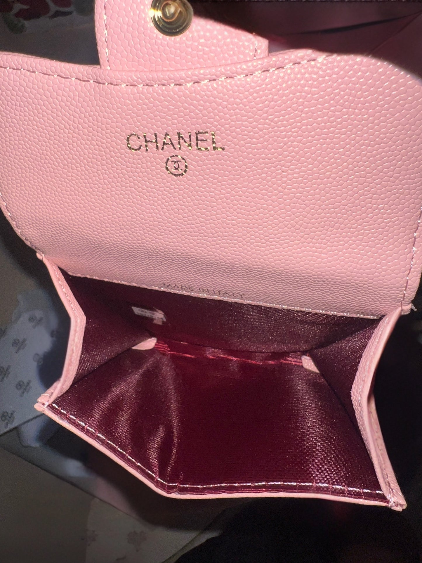 Caviar Pink Designer Inspired Coin Wallet