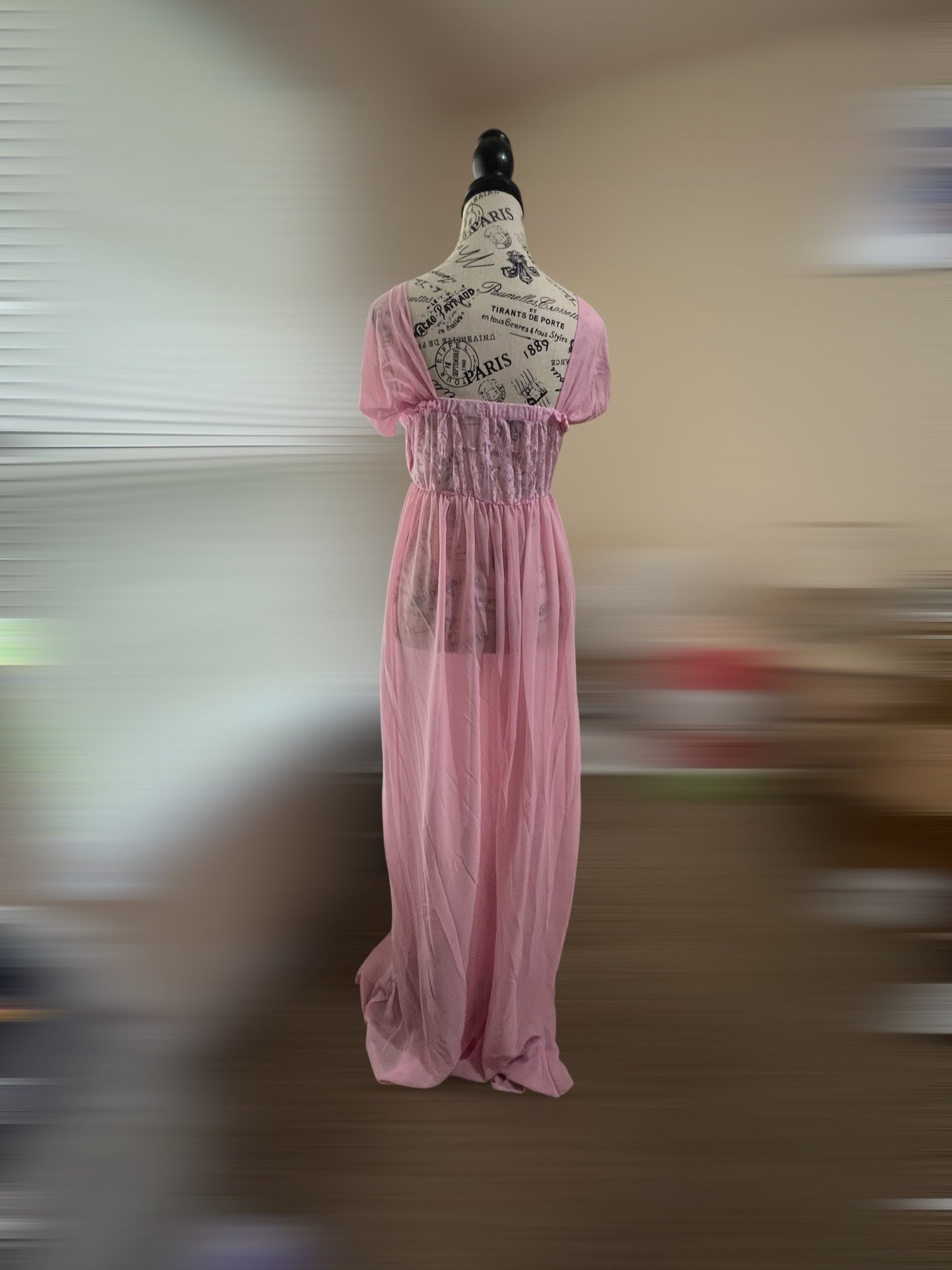 Maternity Dress-Pink, Size Large