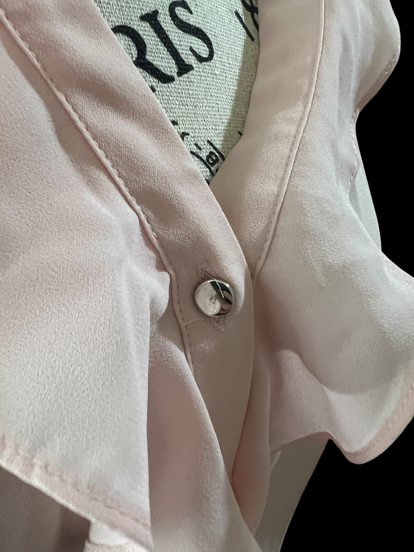 Baby Pink Button Down Top-Size Medium