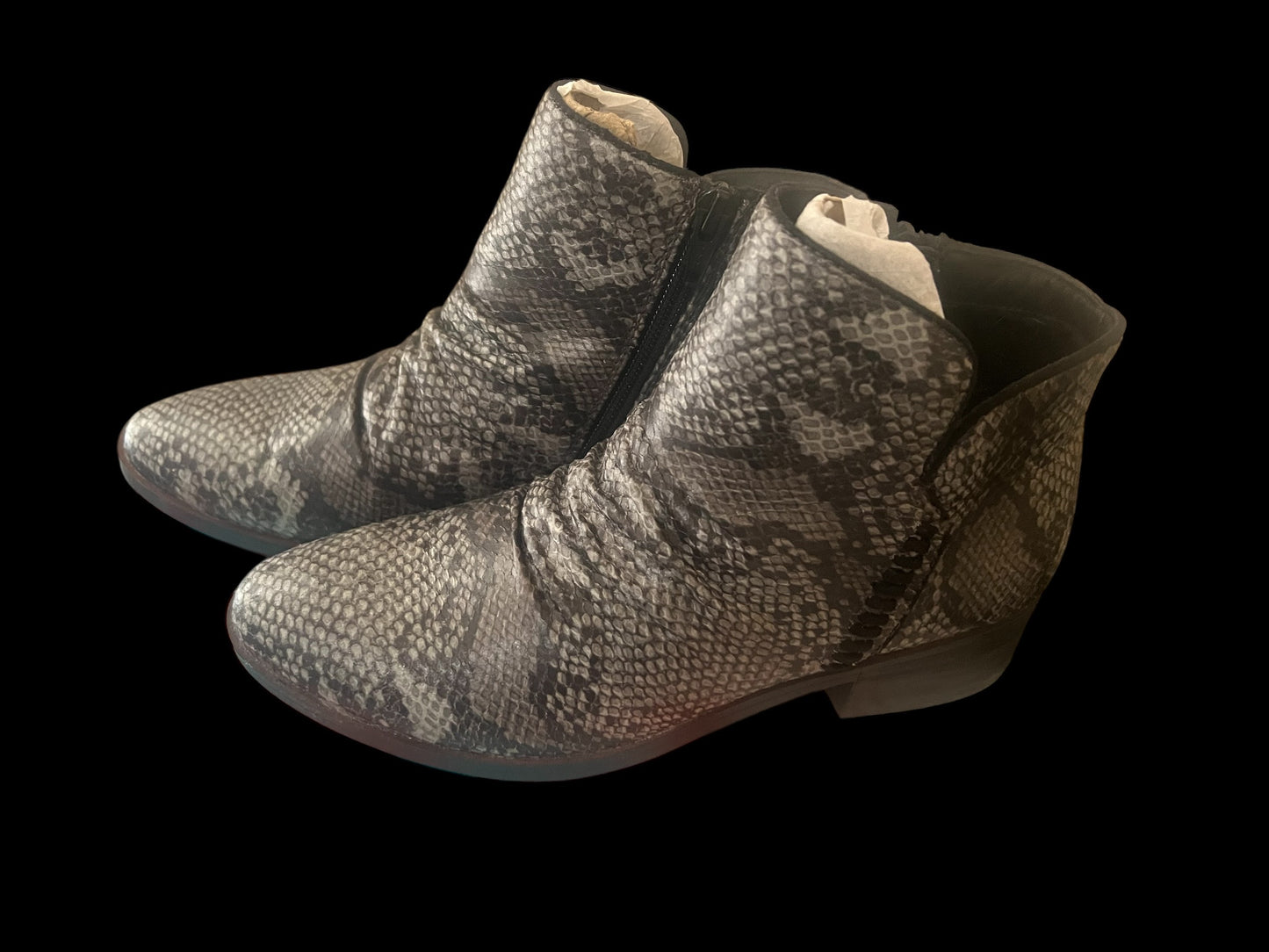 Barefoot Brand Snakeskin Booties-Women's Size 6.5