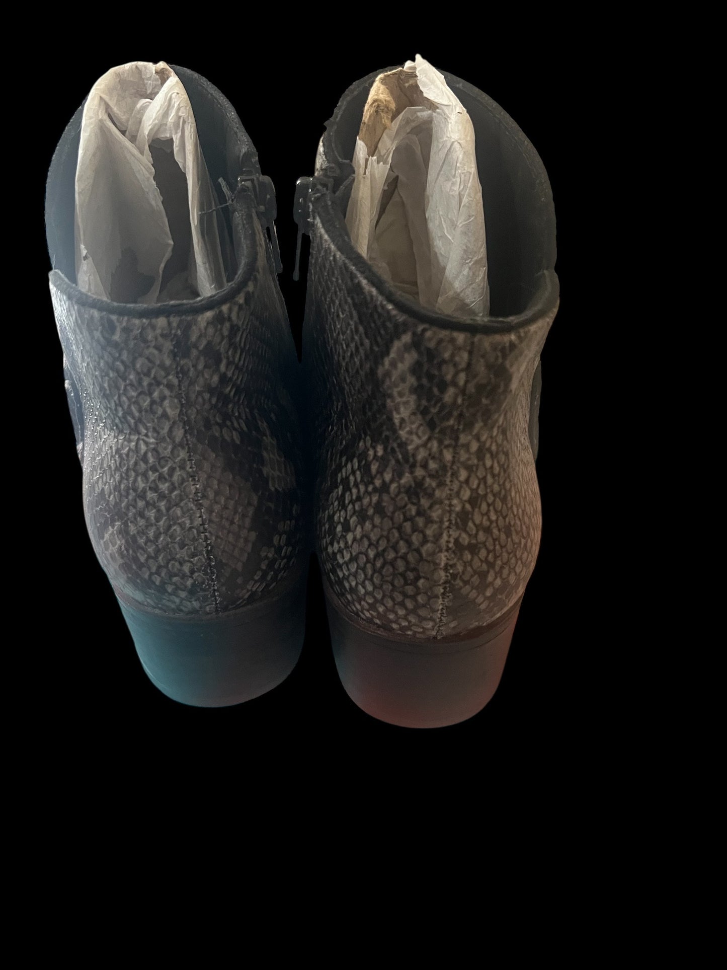 Barefoot Brand Snakeskin Booties-Women's Size 6.5