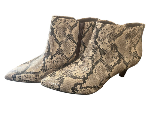 Clark's Collection Snakeskin Booties-Size 6.5 Women's