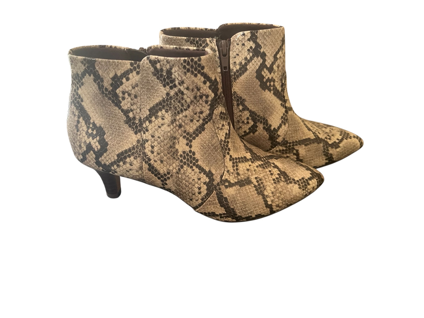 Clark's Collection Snakeskin Booties-Size 6.5 Women's