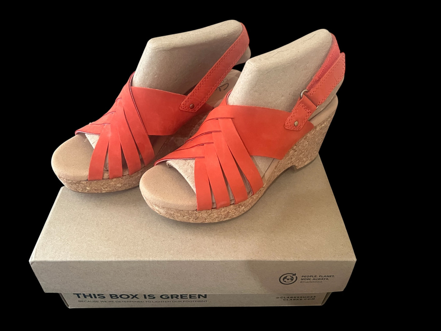 Clarks Collection Strappy Wedge Heels-Women's Size 6