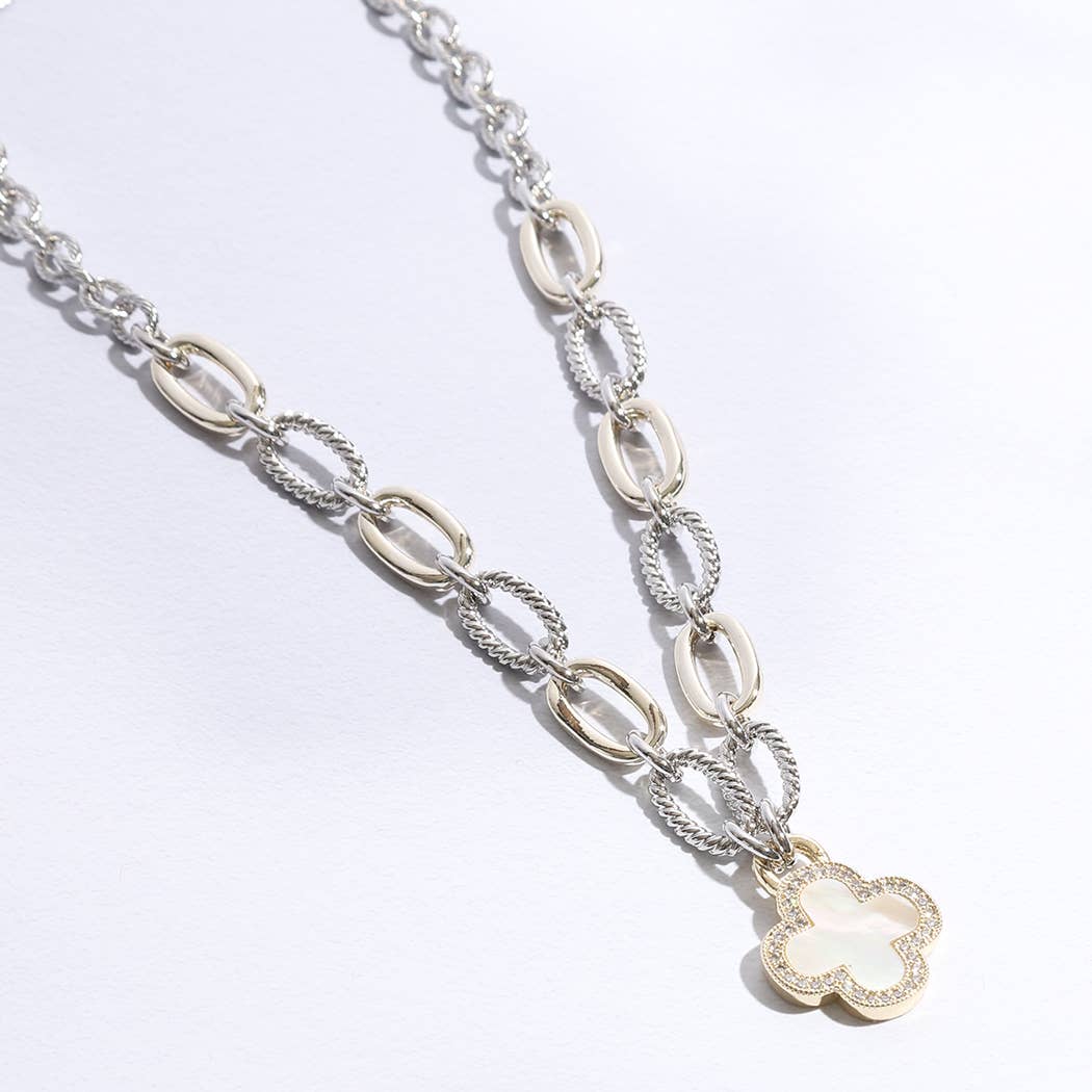 Clover Mop Gold Link Necklace
