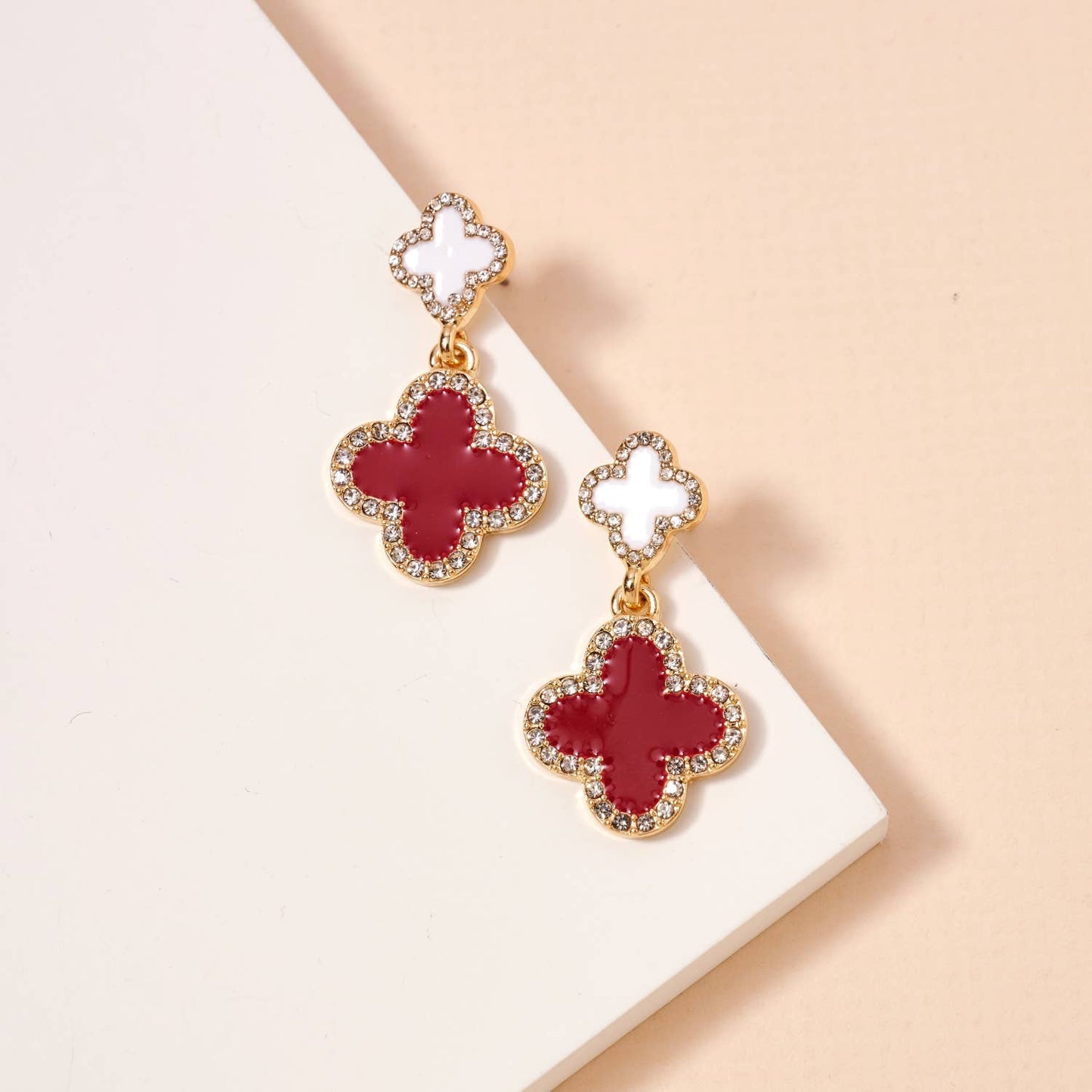 Game Day Enamel Clover Dangling | Earrings