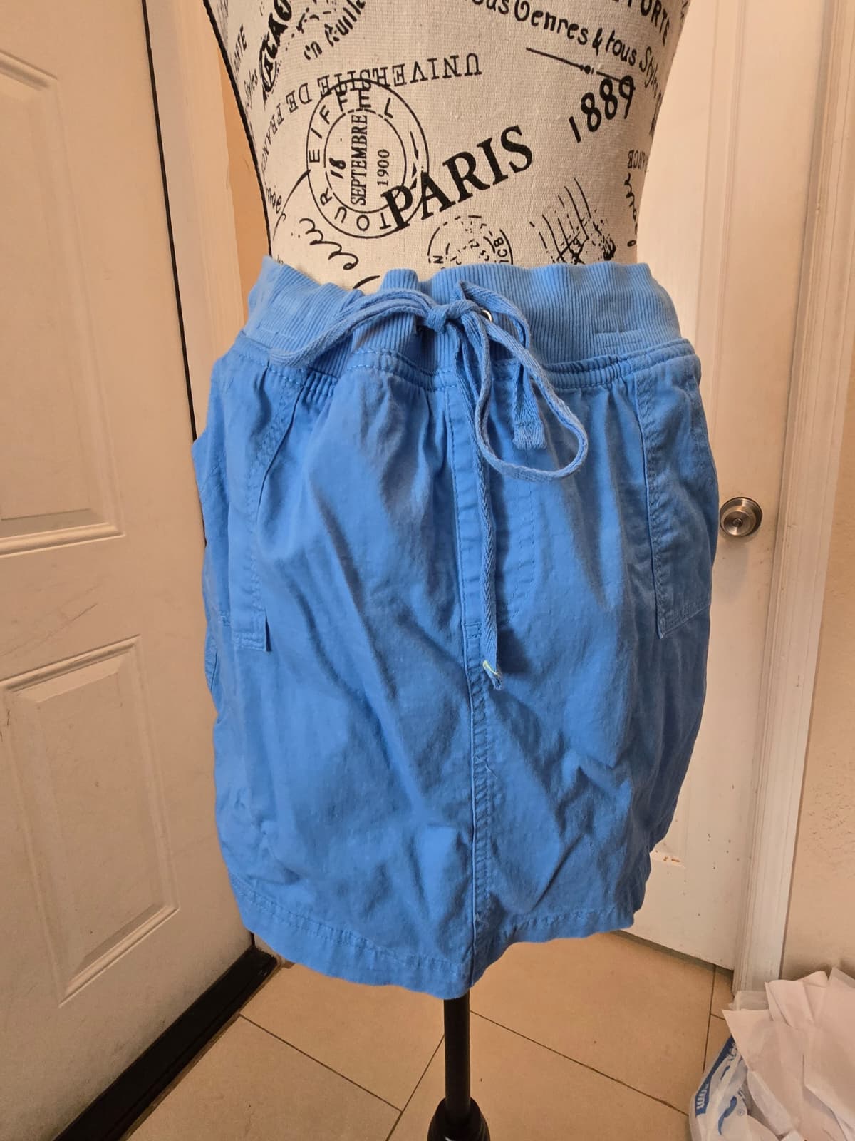 Fresh Brand Light Blue Drawstring Skort – Size 10