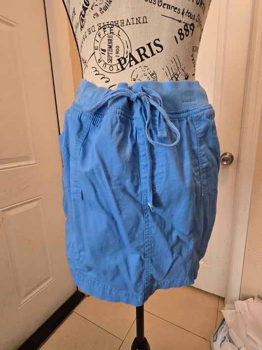 Fresh Brand Light Blue Drawstring Skort – Size 10