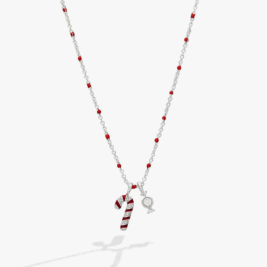 Candy Cane Pendant Necklace