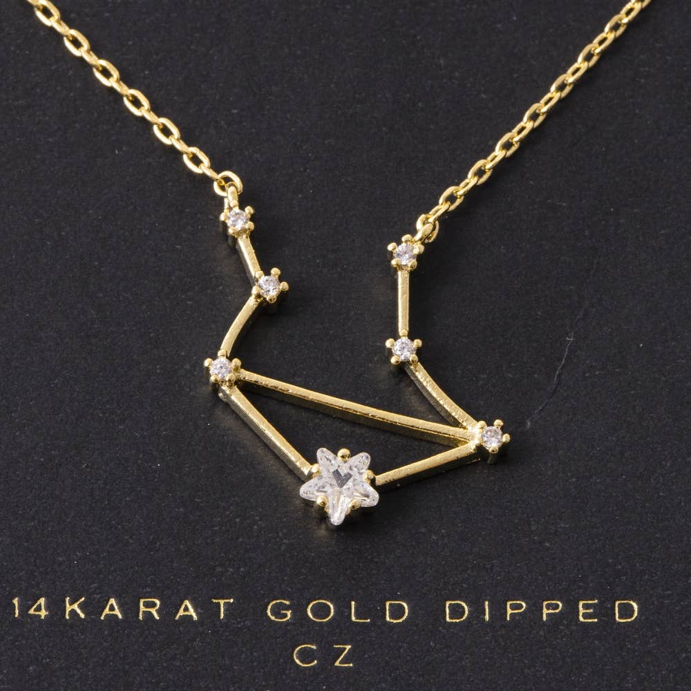 14K Gold Dipped Libra Constellation Necklace