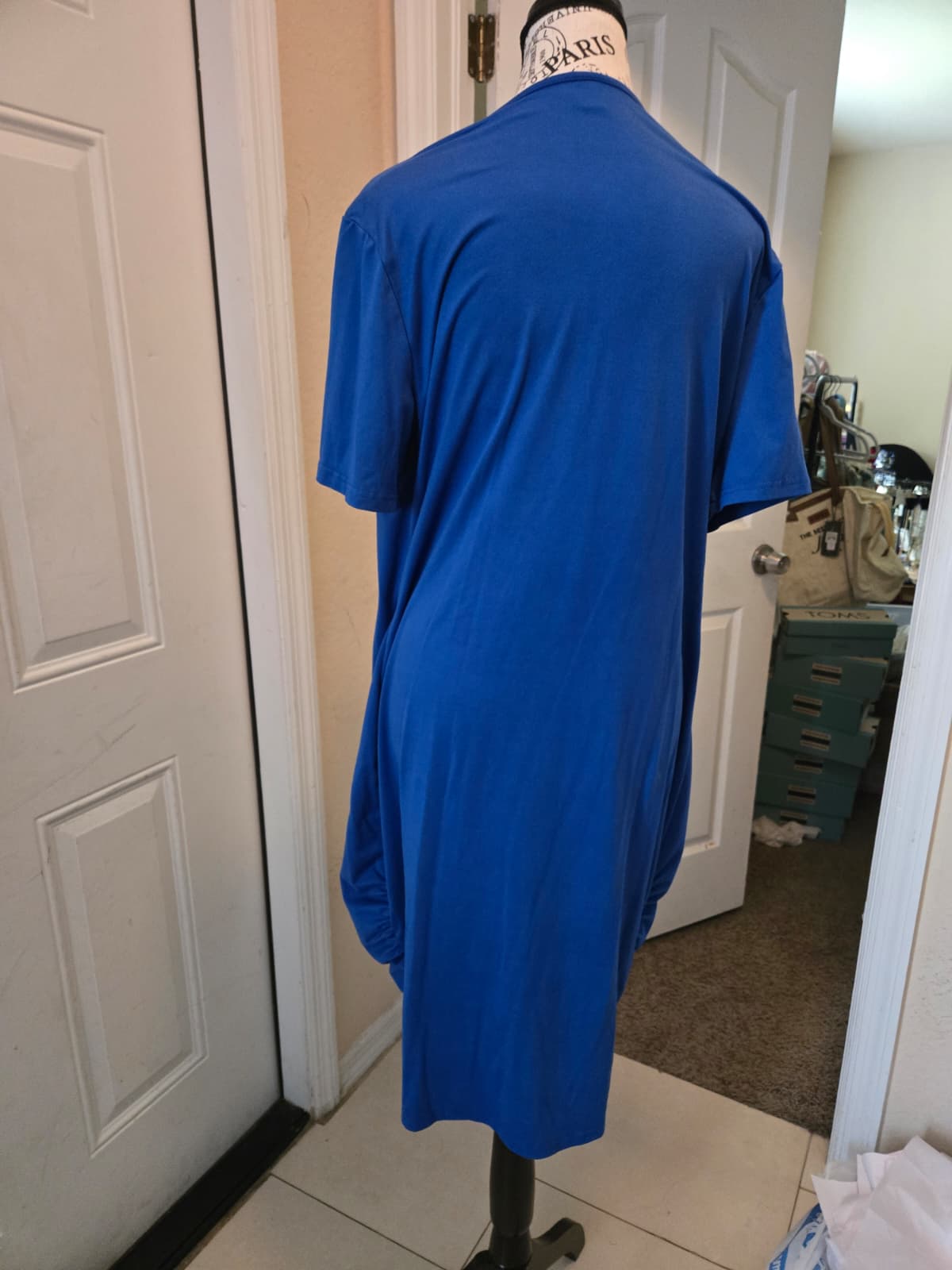 SHEIN Curve Bright Blue Short‑Sleeve Dress – Size 1XL