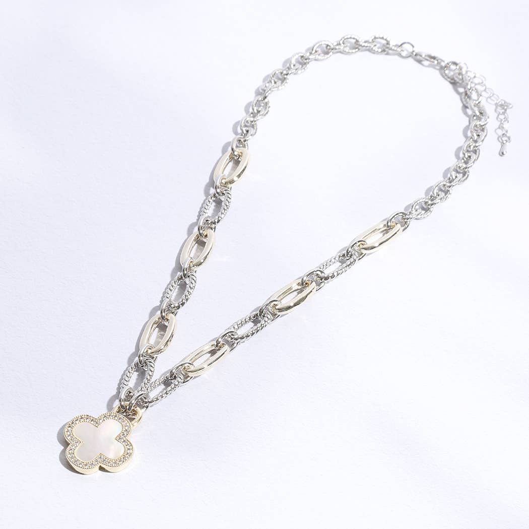 Clover Mop Gold Link Necklace