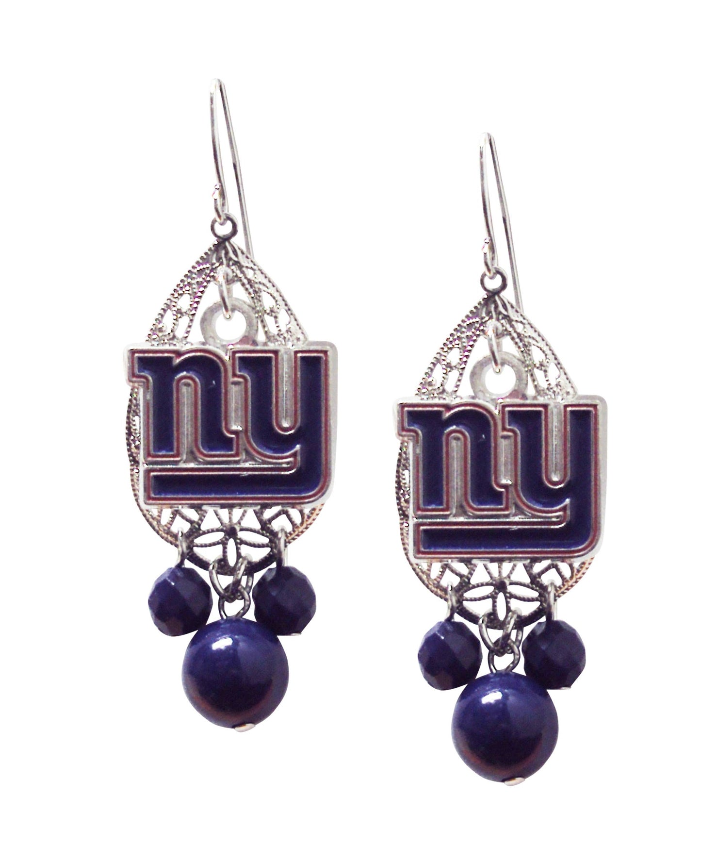 NFL New York Giants Teardrop Logo Dangler Earrings