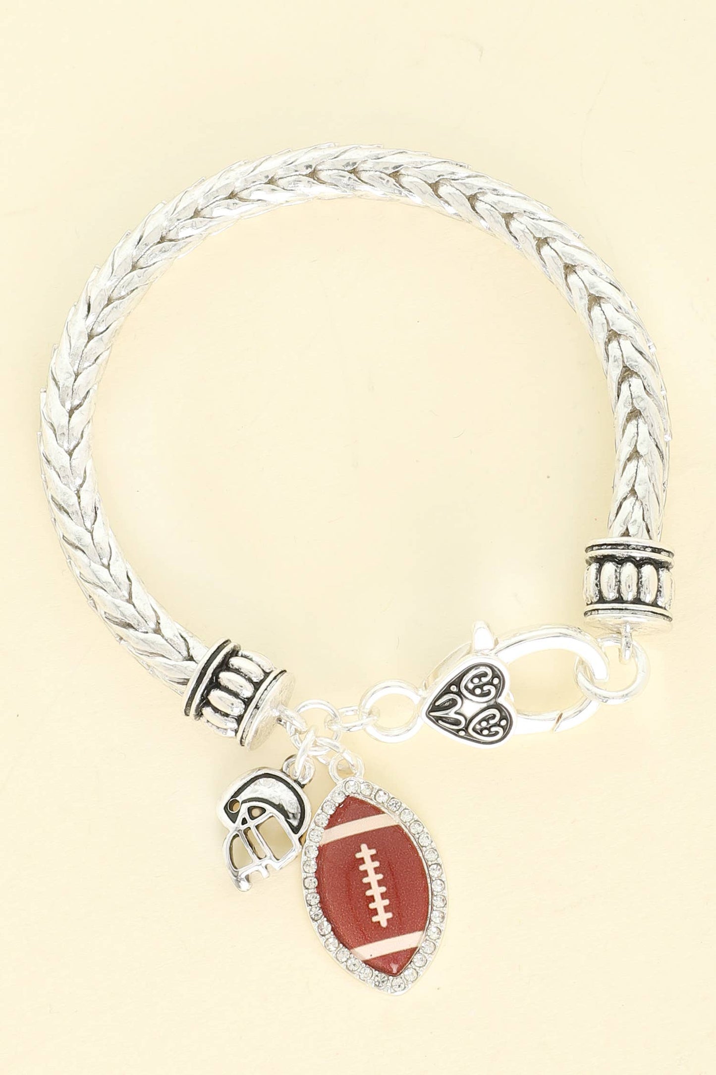 Gameday Football Charm Bracelet