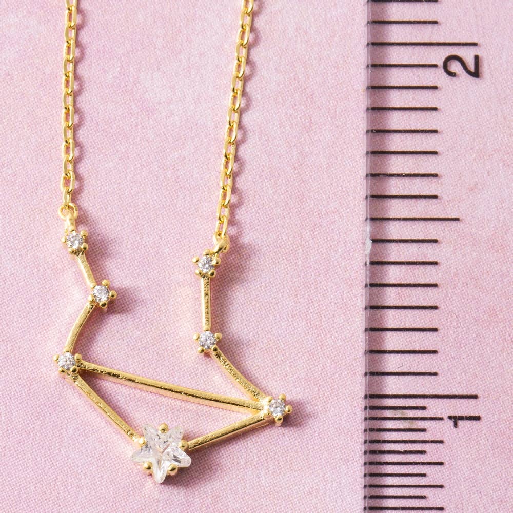 14K Gold Dipped Libra Constellation Necklace