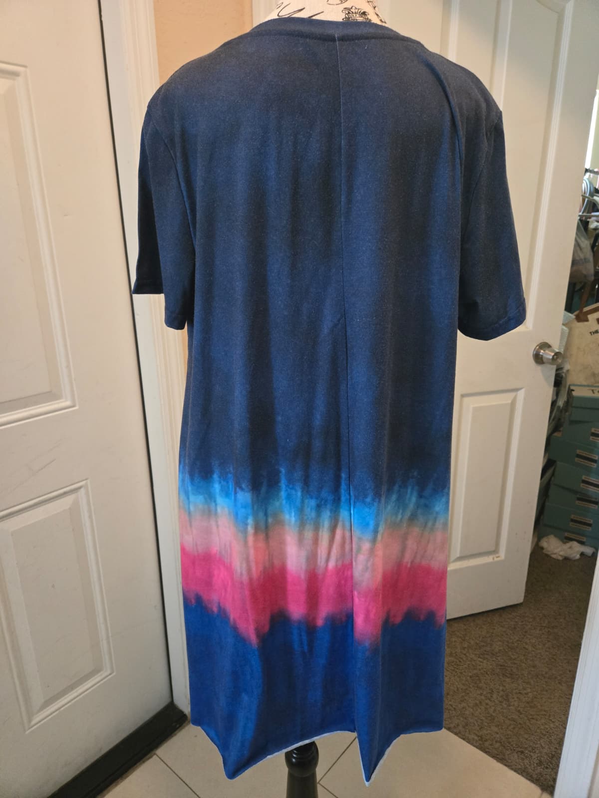 SHEIN Curve Blue Tie-Dye Midi Dress – Size 0XL