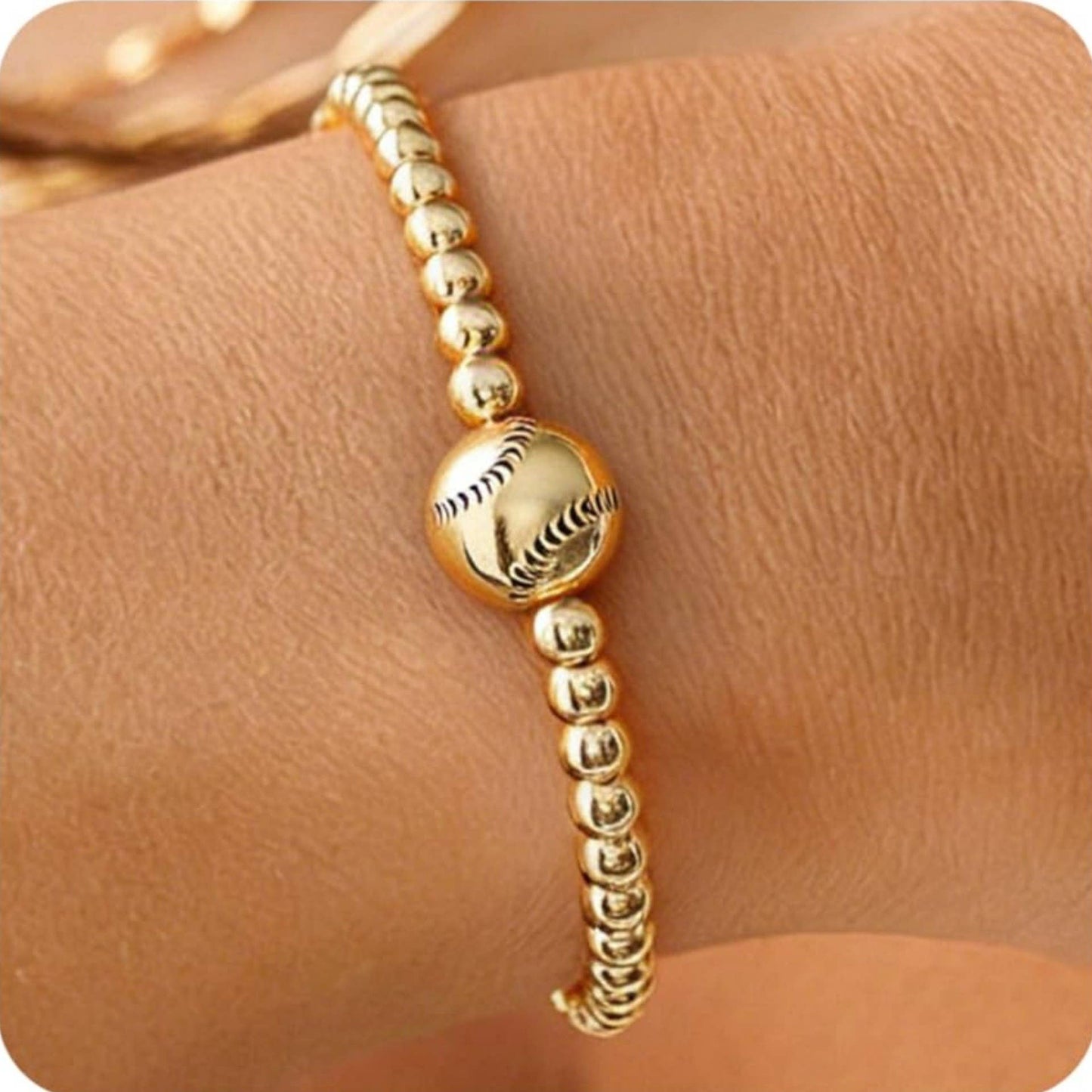GAME DAY FOOTBALL BASEBALL BALL CHAIN BRACELET