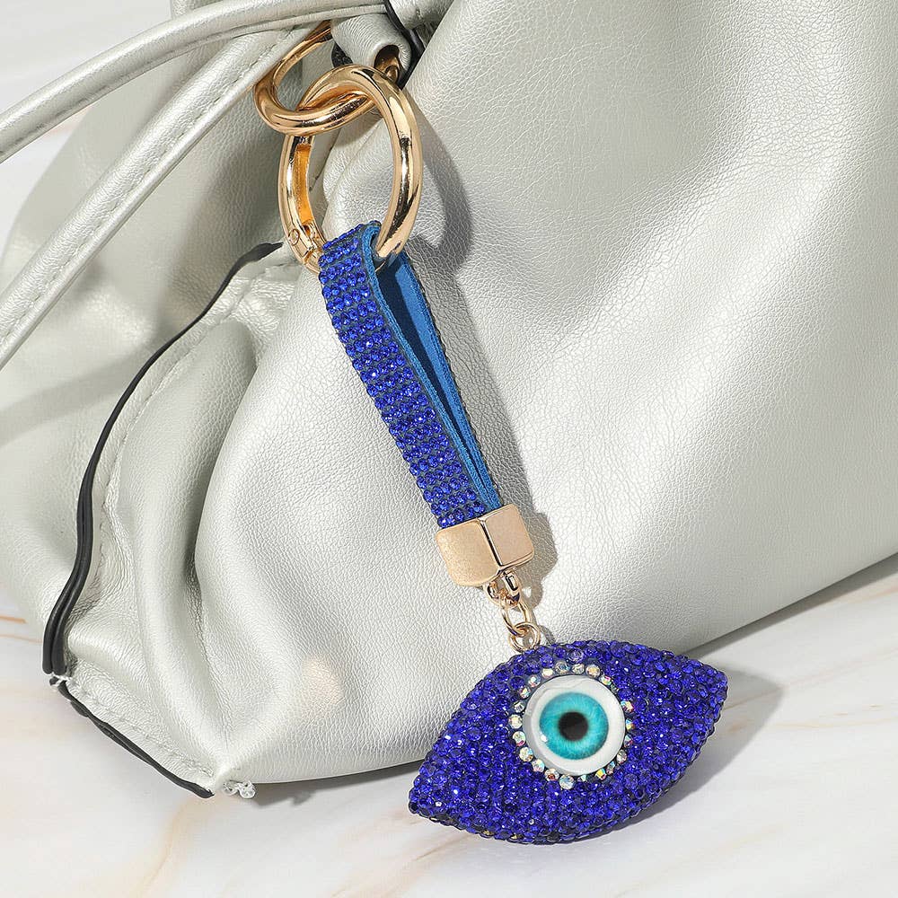 Bling Studded Evil Eye Keychain / Bag Charm