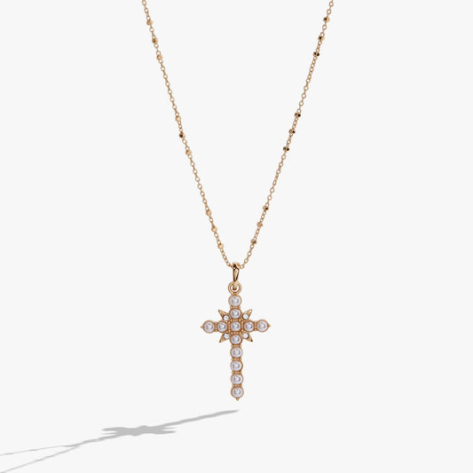 Divine Guides Cross Pendant Necklace