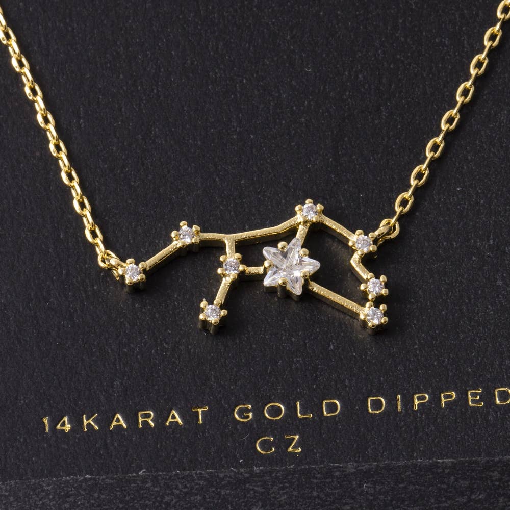 14K Gold Dipped Virgo Constellation Necklace
