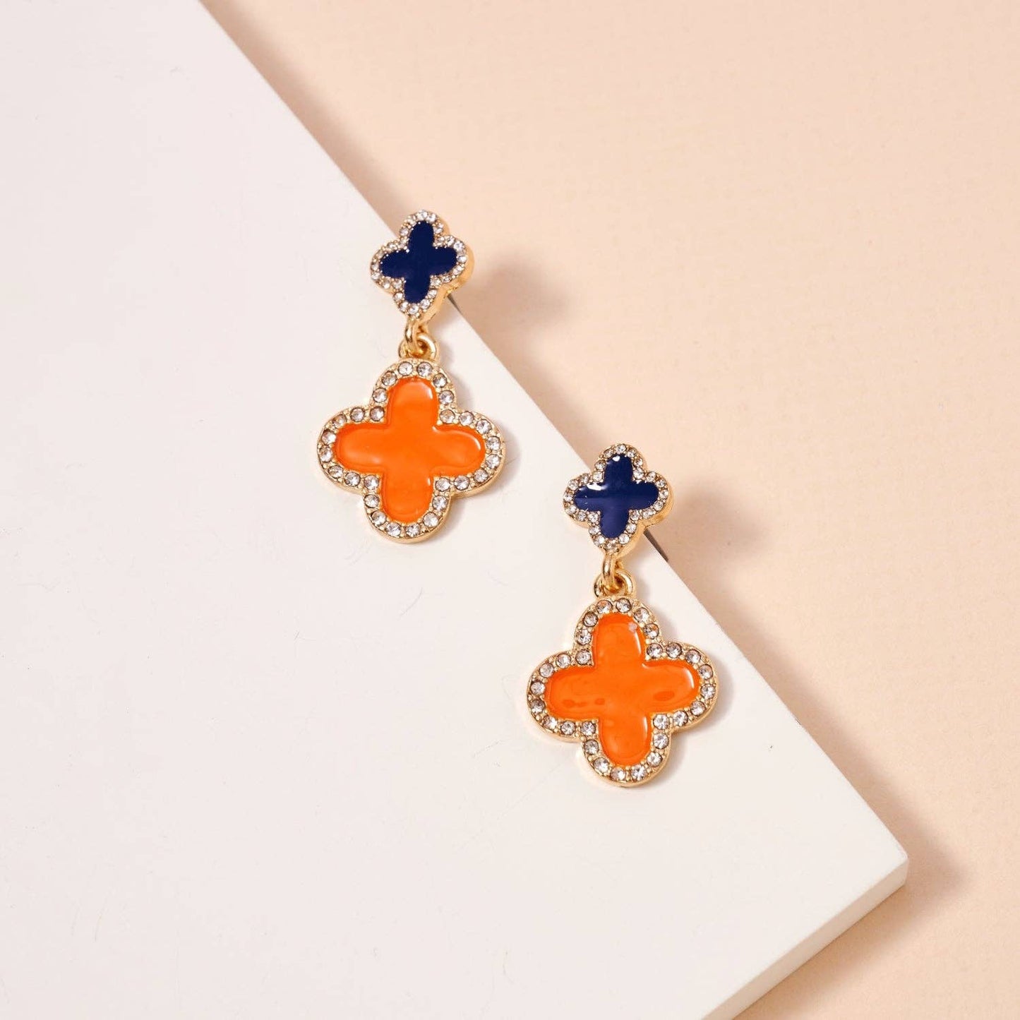 Game Day Enamel Clover Dangling | Earrings