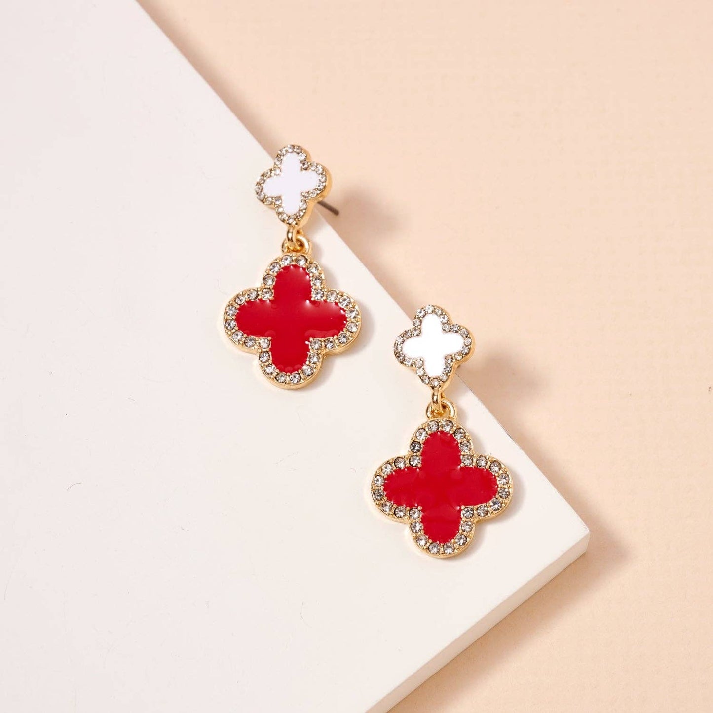 Game Day Enamel Clover Dangling | Earrings