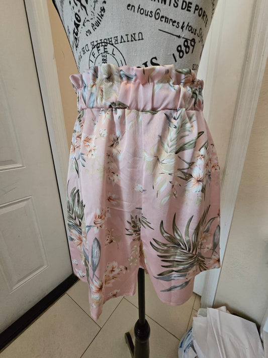Floral High‑Waisted Shorts – Shein Curve OXL