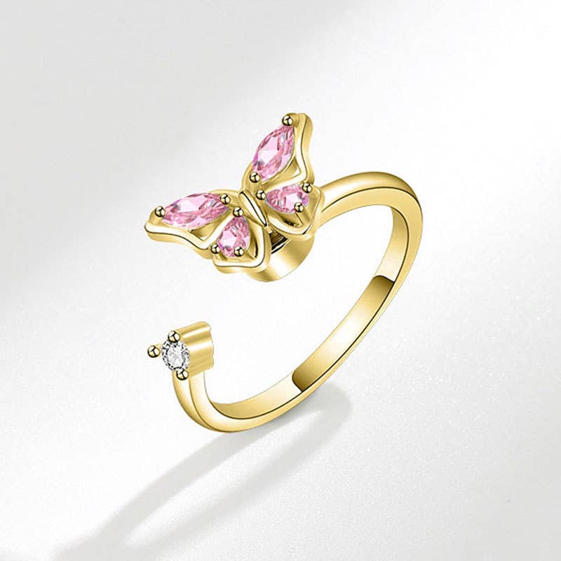 Butterfly Anxiety Fidget Spinner Ring