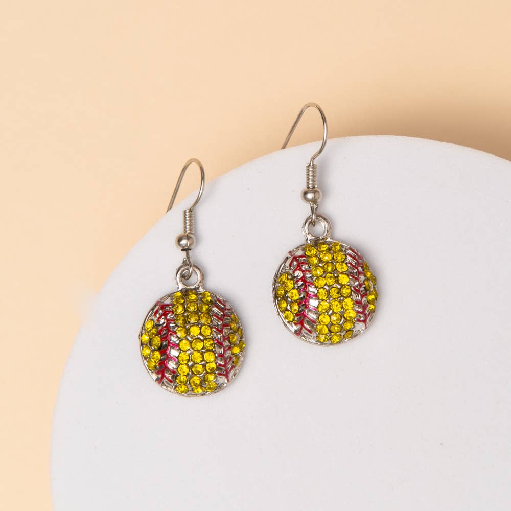 Game Day Crystal Pavé Dangle Earrings