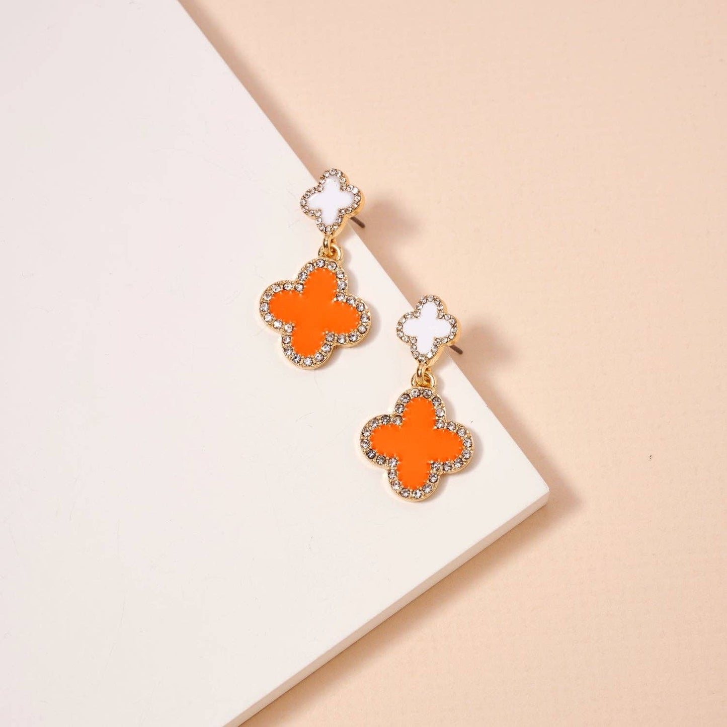 Game Day Enamel Clover Dangling | Earrings