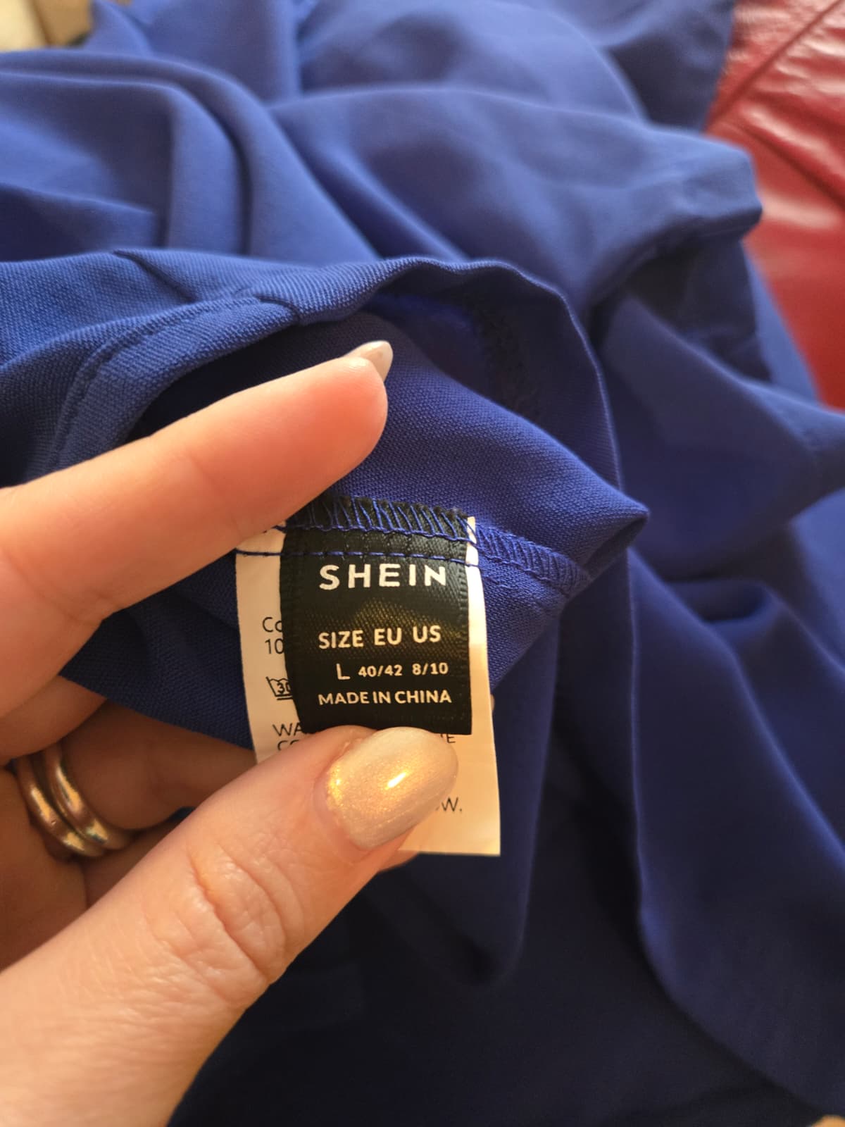 SHEIN Women's Open Back Pearl Detail Top – Size Large