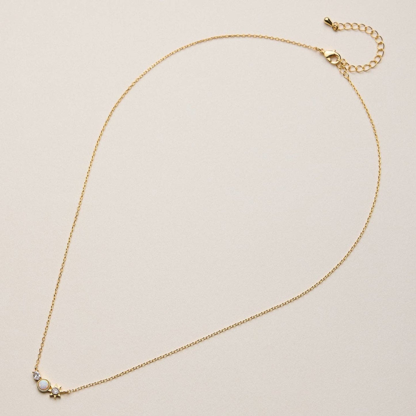 Gold Dipped Sun and Moon Charm | Necklace