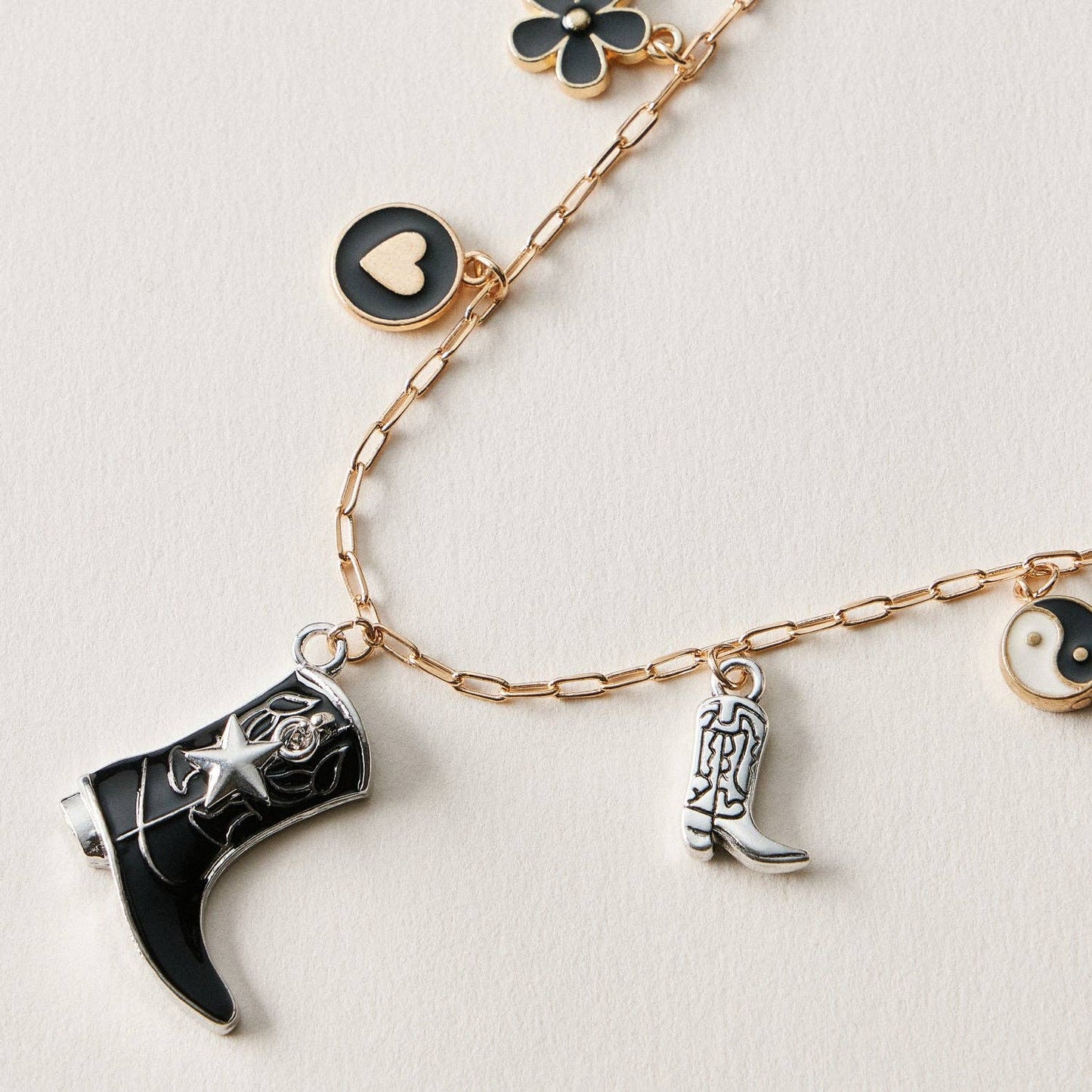 Western Cowboy Boot Charm Chain Anklet
