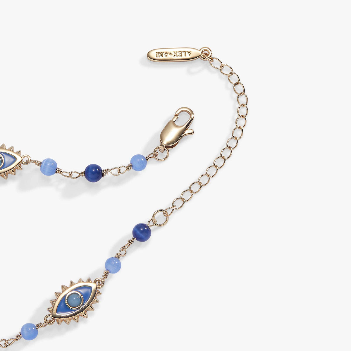 Blue Aventurine Evil Eye Linear Bracelet