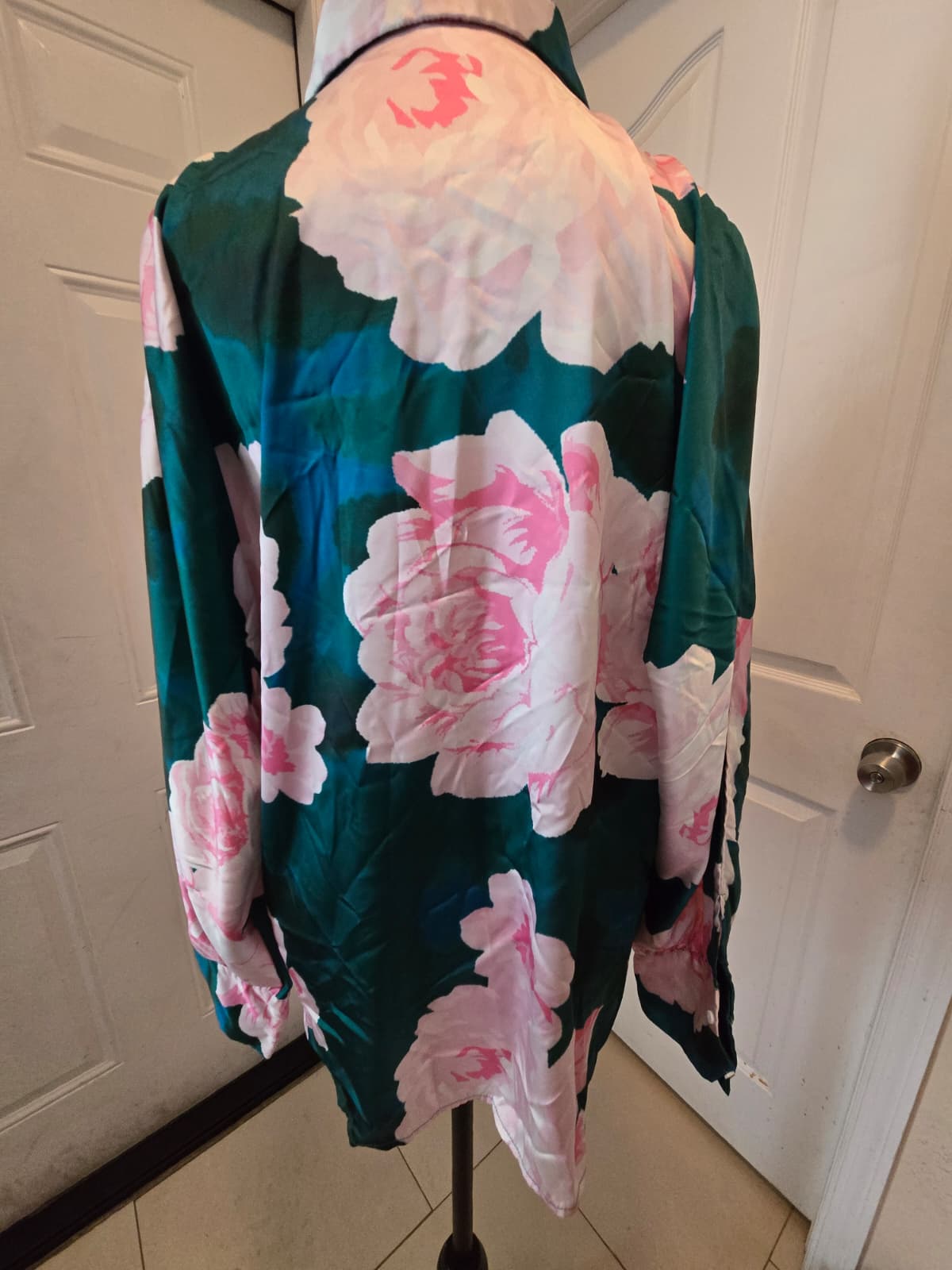 Floral Button‑Up Blouse – Shein Size Large