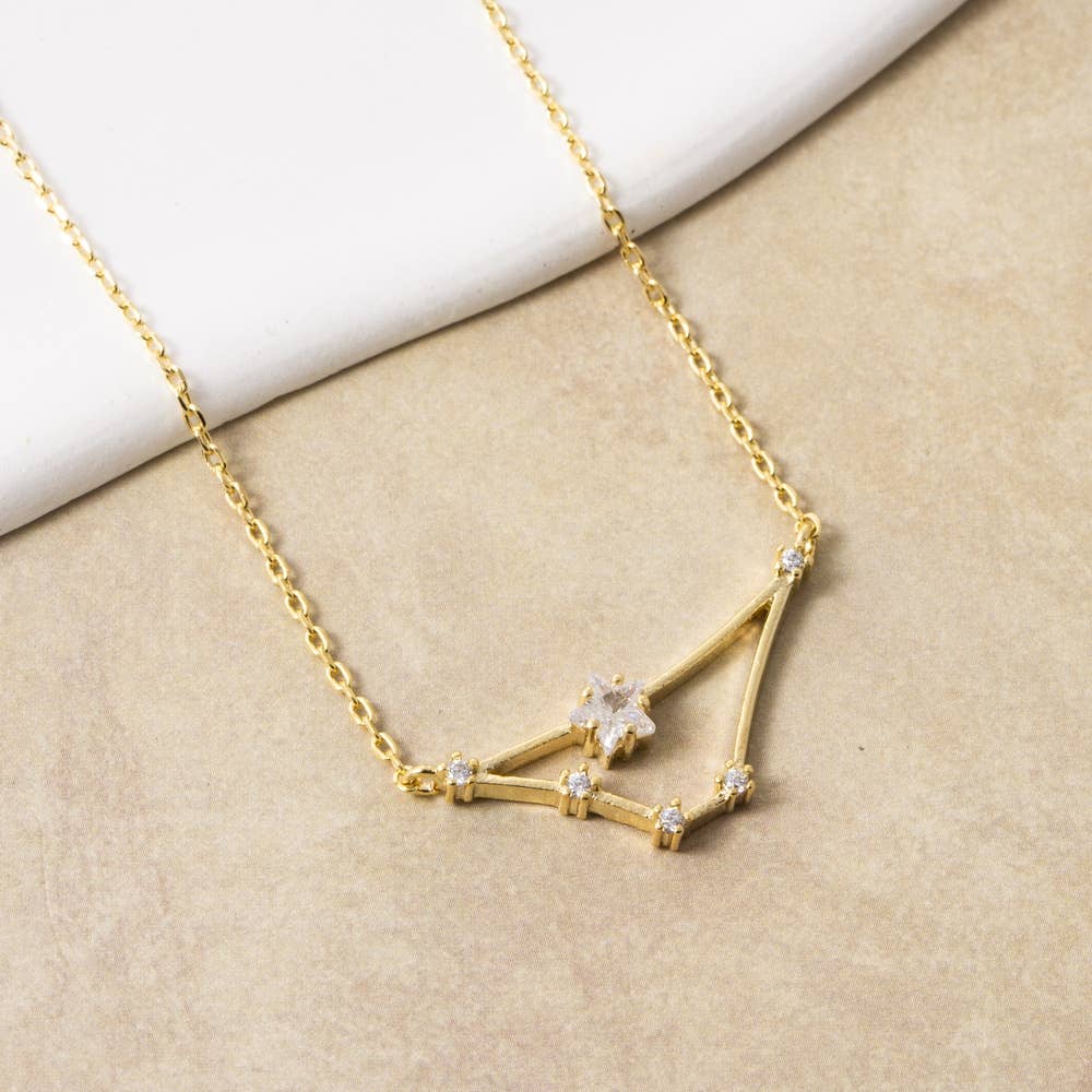 14K Gold Dipped Capricorn Constellation  Necklace