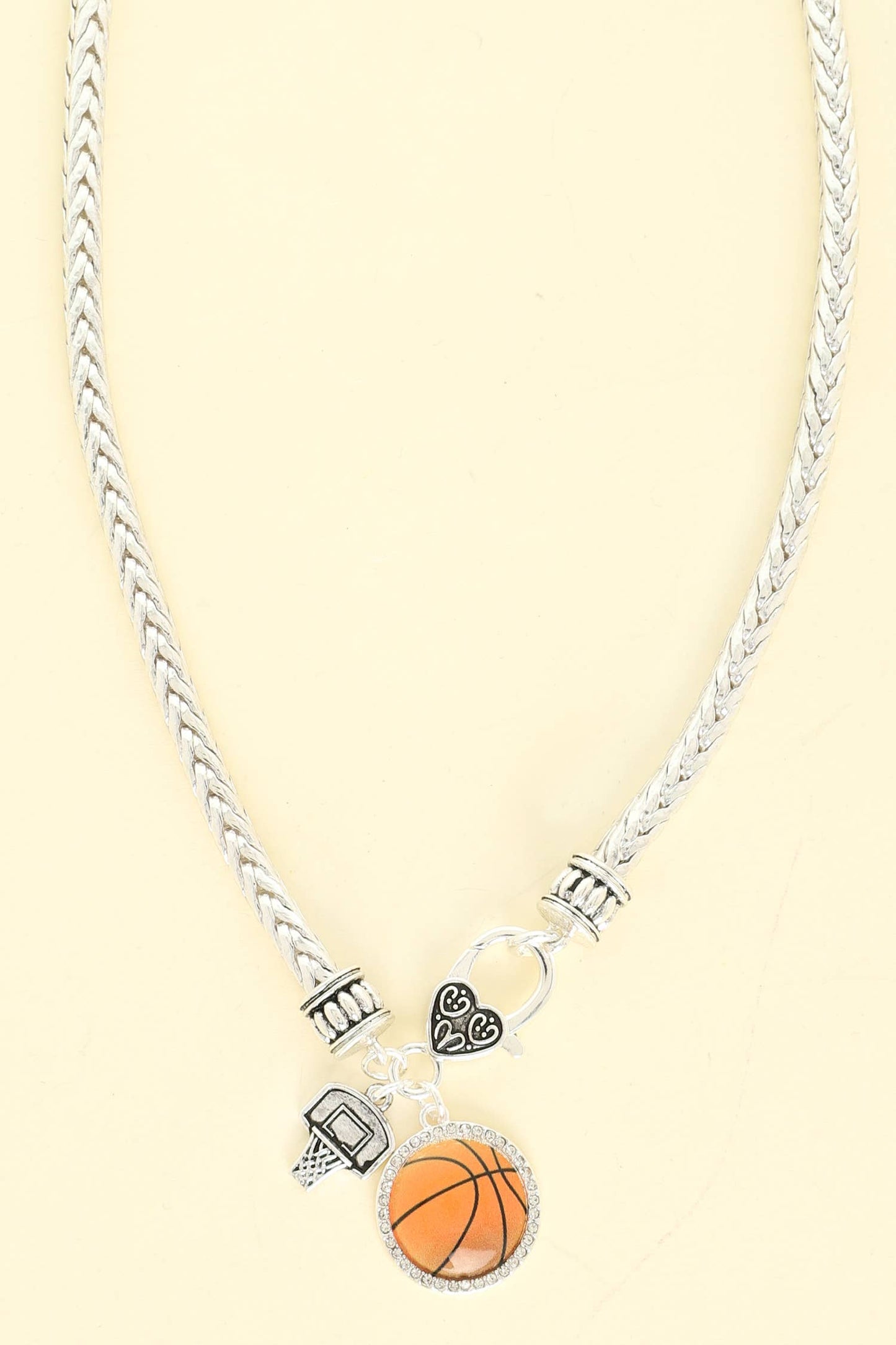 Game Day Basketball Charm Necklace