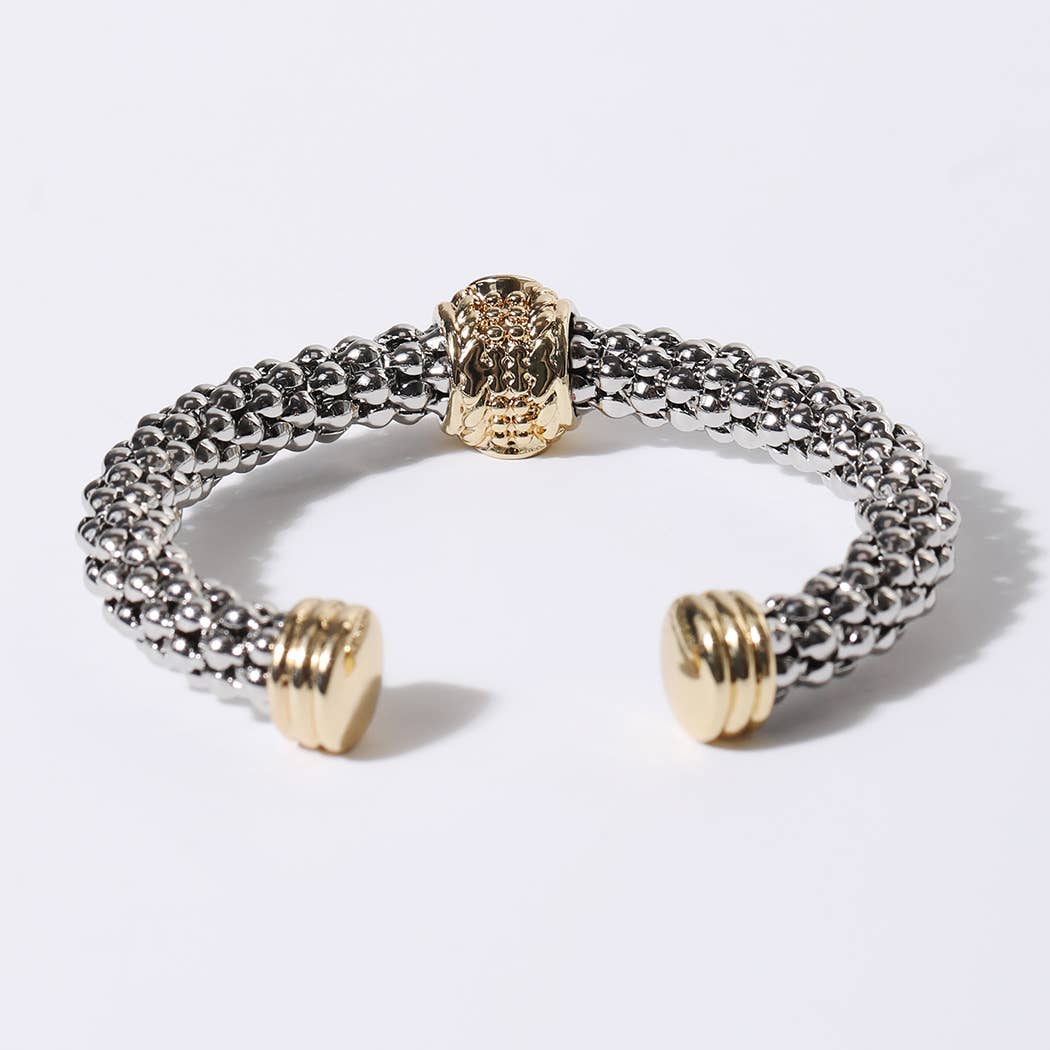 Multi Textured Cuff bold Bracelet