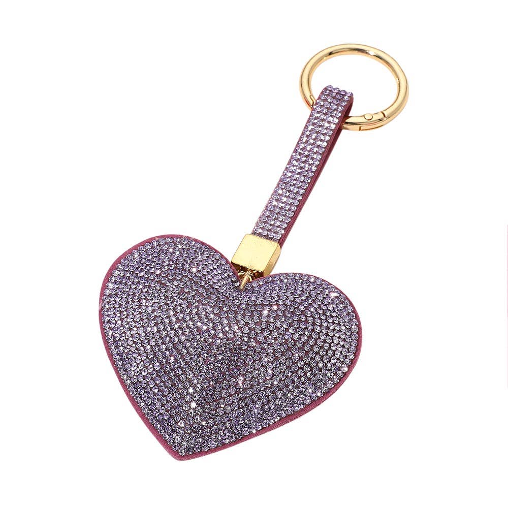 Bling Studded Heart keychain / Bag Charm