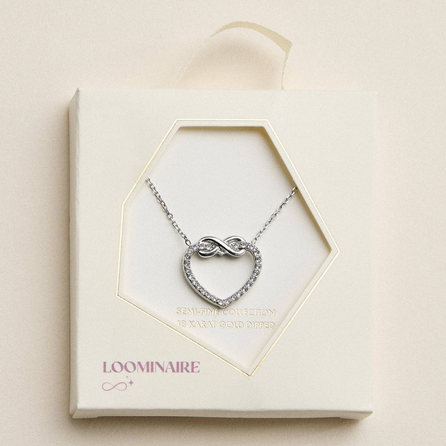 Stainless Steel Infinity Heart Necklace