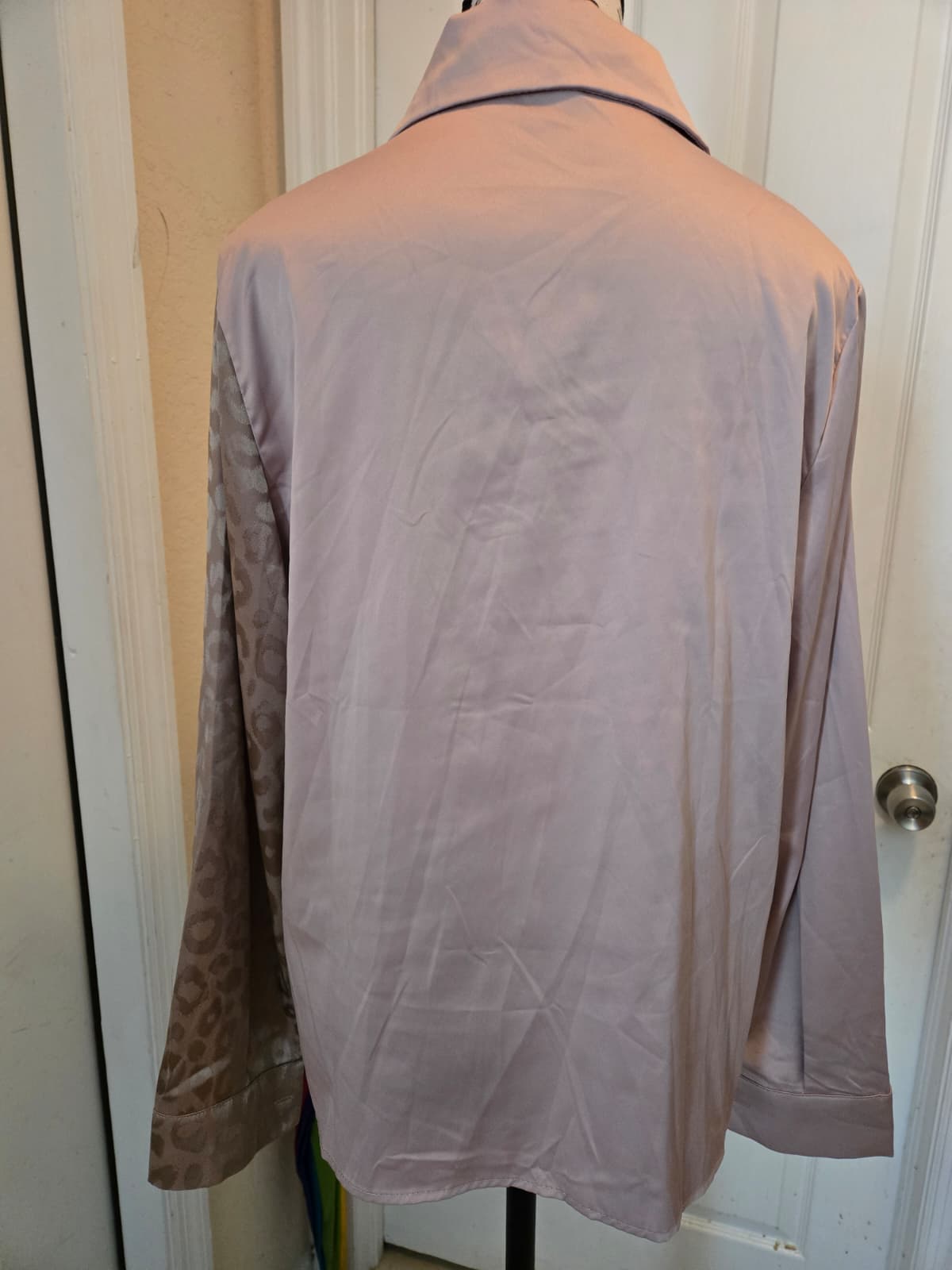 SHEIN Asymmetrical Button‑Up Shirt – Size Large
