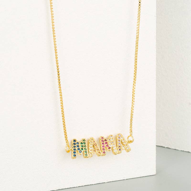 MAMA Zircon Chain Necklace