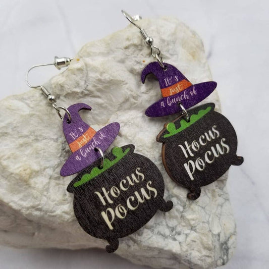 Witch Hocus Pocus Halloween Earrings