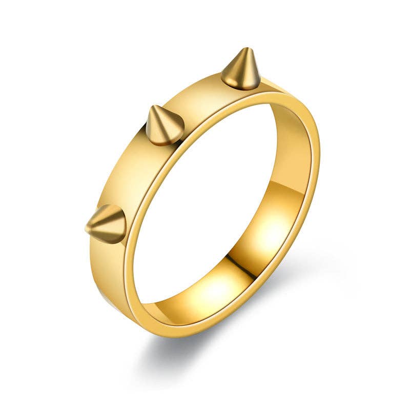 Spike Self Defense Minimalist Band Ring in Stainless Steel