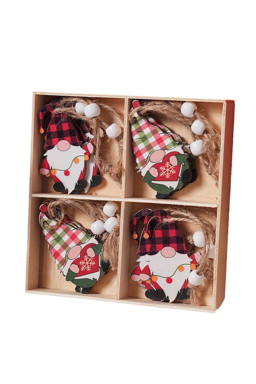 Plaid Christmas Pendant Quad Set