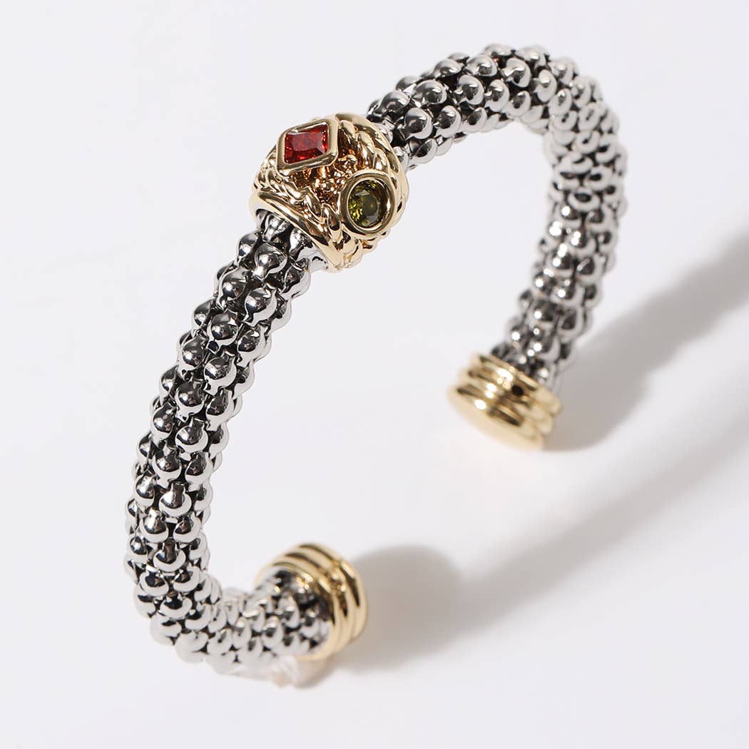 Multi Textured Cuff bold Bracelet