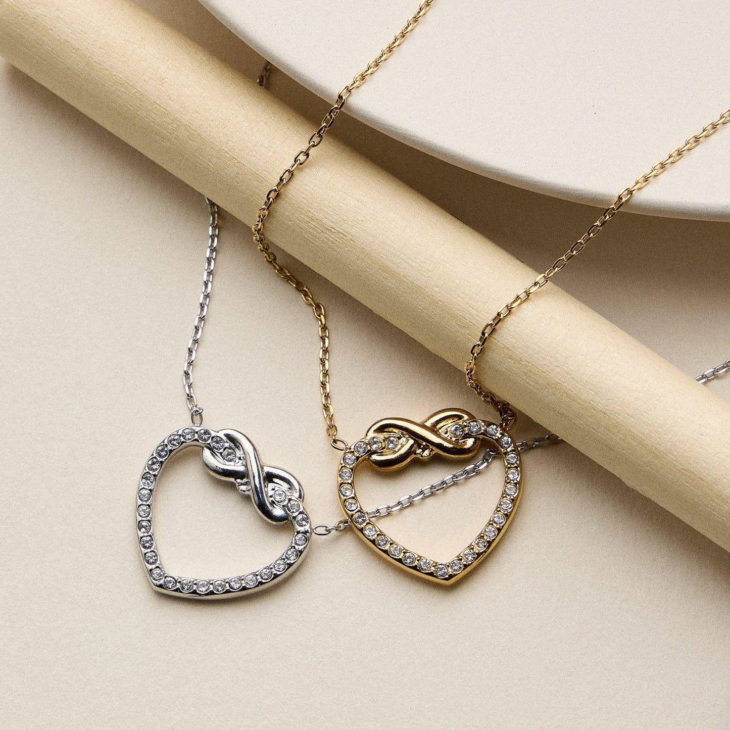 Stainless Steel Infinity Heart Necklace