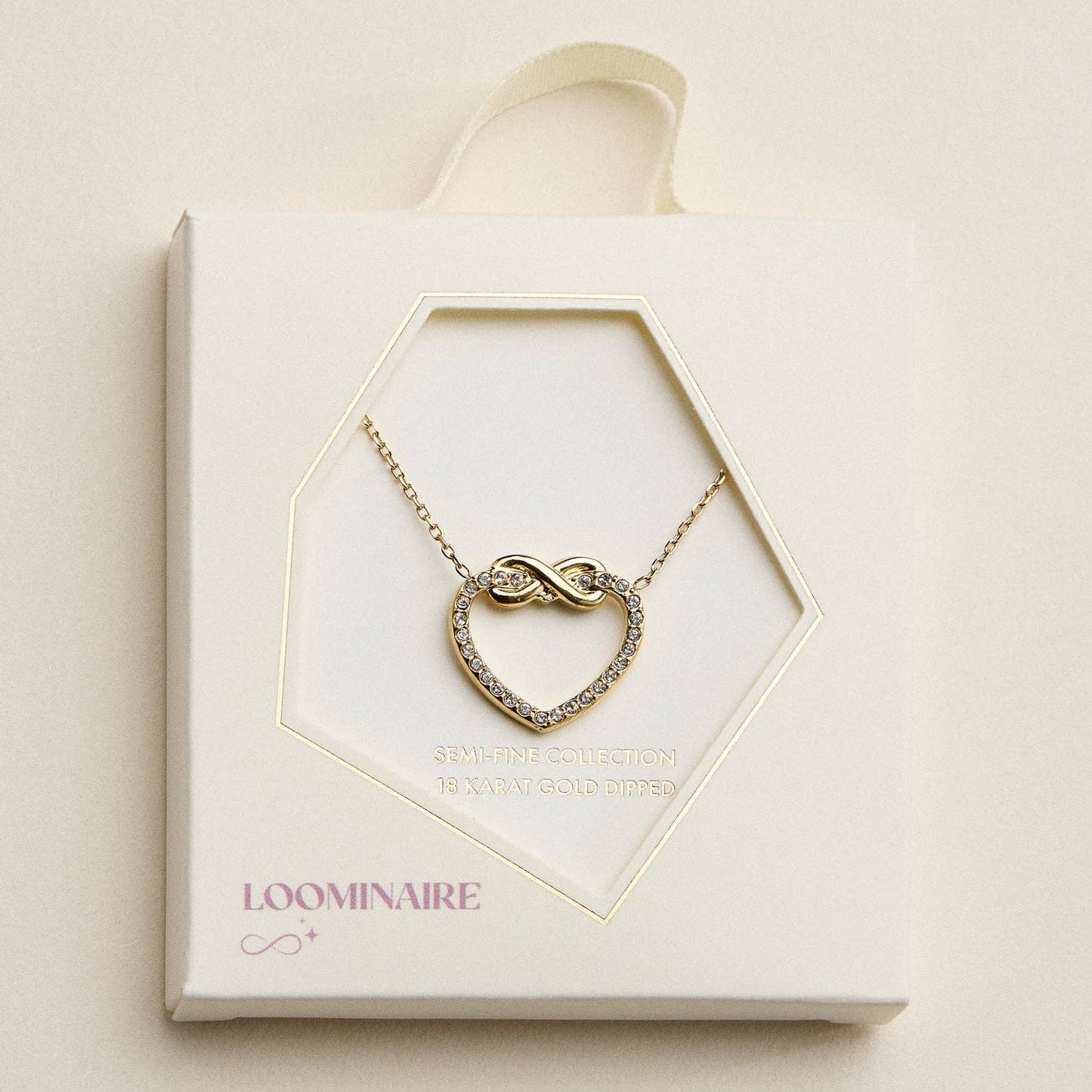 Stainless Steel Infinity Heart Necklace